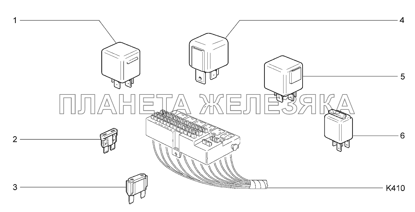 Реле монтажного блока Lada Kalina 2192, 2194